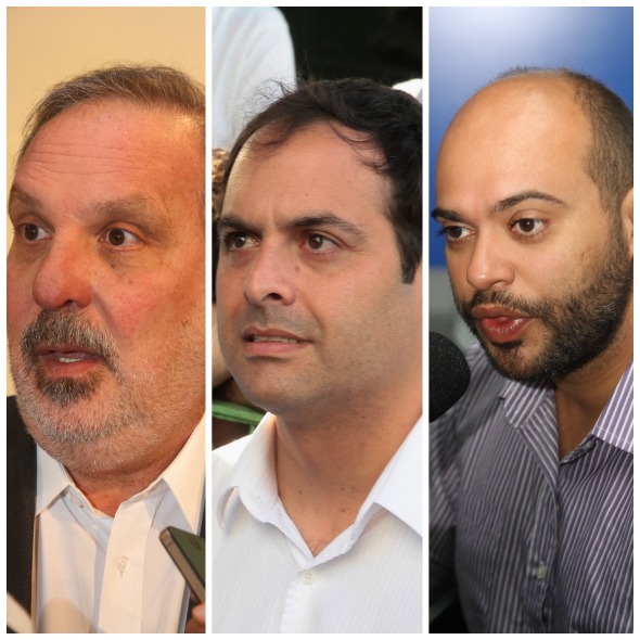 Os candidatos ao governo de Pernambuco, Armando Neto, Paulo Câmara e Zé Gomes são presenças confirmadas no debate da TV Clube. Crédito: DP / D.A Press